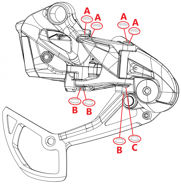 Replacement bearings for GX XX1 and X01 Derailleurs